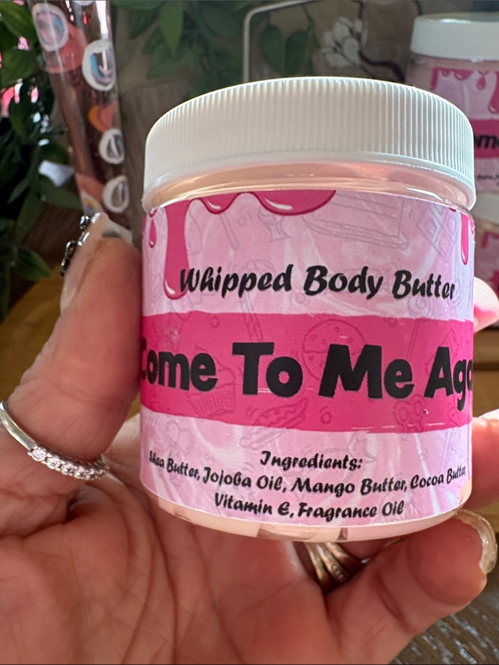JD HANDMADE WHIPPED BODY BUTTER 4 oz plastic jars  In scent 🌸🍐Come To Me Again - Picture 4 of 4